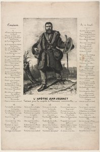 Jean Journet partiendo para la conquista de la armonía universal, 1850 de Gustave Courbet