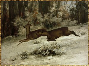 El Cambio, episodio de caza de ciervos en Franco Condado de Gustave Courbet