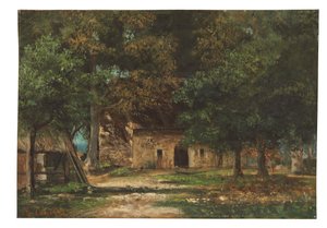 El jardín de la Madre Toutain en Honfleur de Gustave Courbet