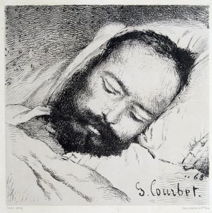 Retrato mortuorio de Proudhon, 20/01/1865 de Gustave Courbet