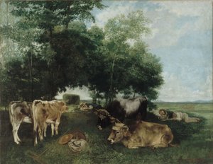 Siesta durante la Temporada de Heno, Montañas Doubs de Gustave Courbet