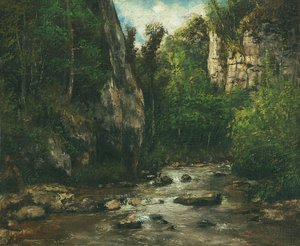 Paisaje cerca de Puit Noir cerca de Ornans, después de 1872 de Gustave Courbet