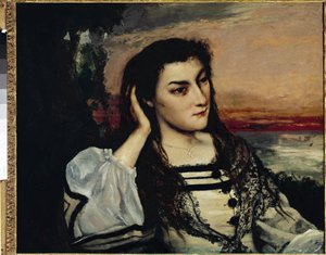 Reverie (Retrato de Gabrielle Borreau) de Gustave Courbet