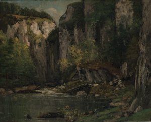 Río y Rocas, 1873-77 de Gustave Courbet