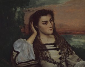 Rêverie Retrato de Gabrielle Borreau de Gustave Courbet