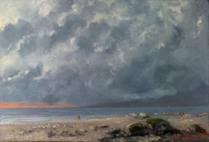 Escena de playa de Gustave Courbet