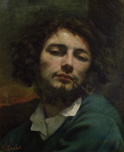 Autorretrato o, El Hombre con una Pipa, c.1846 de Gustave Courbet