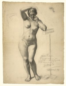 Desnudo femenino de pie de Gustave Courbet