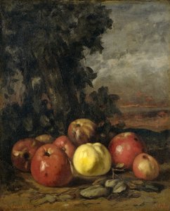 Bodegón con manzanas de Gustave Courbet