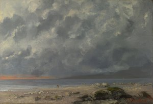 Escena de playa de Gustave Courbet