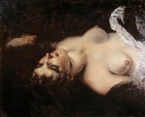 Estudio para la mujer con el loro de Gustave Courbet
