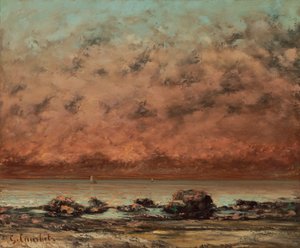 Las rocas negras en Trouville de Gustave Courbet