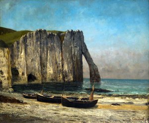 Los acantilados en Étretat, 1869 de Gustave Courbet