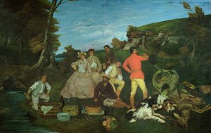 El Picnic del Cazador de Gustave Courbet