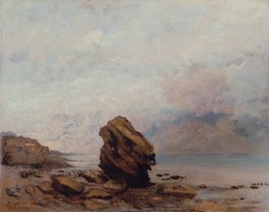 La roca aislada, c.1862 de Gustave Courbet