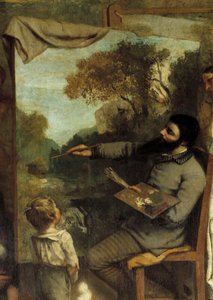 El taller del pintor. Alegoría real determinando una fase de siete años de mi vida artística (y moral) (detalle)