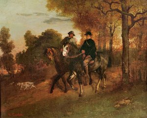 El regreso de la caza, 1857 de Gustave Courbet