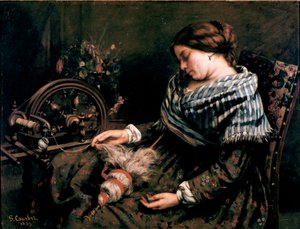 La hilandera dormida de Gustave Courbet