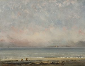 La playa en Trouville de Gustave Courbet