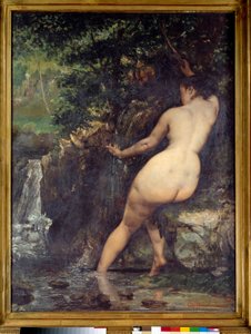 La fuente o bañista en la fuente de Gustave Courbet
