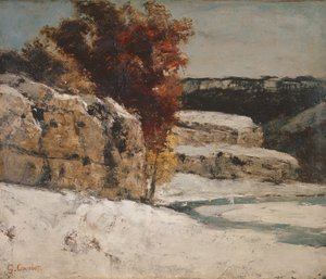 Paisaje de invierno, 1865-70 de Gustave Courbet