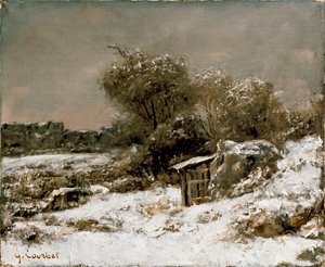 Escena de invierno de Gustave Courbet