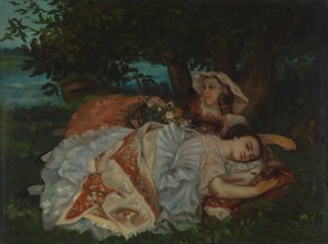 Jóvenes en la orilla del Sena, antes de 1857