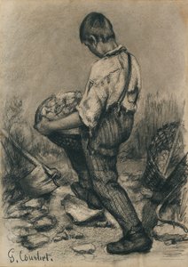 Joven rompedor de piedras, c. 1864-1865 de Gustave Courbet