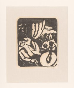 Mujer sentada junto a una ventana de Gustave De Smet (signed by artist)