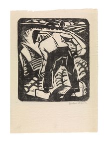 Holandés: Cosechador de patatas o El granjero de Gustave de Smet