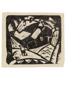 Holandés: Paisaje o Paisaje con cosechadoras de patatas de Gustave de Smet