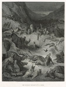 Animales enfermos de peste de Gustave Dore