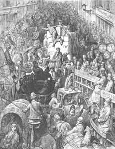 Una calle concurrida de Gustave Dore