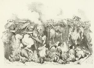 Carga de Caballería Ligera en el Reinado de Luis XIV de Gustave Dore