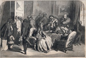 La antesala de un dentista. Dibujo de Gustave Doré (1832-1883). Grabado en “Le Monde illustré” de 1862. Colección privada. de Gustave Dore