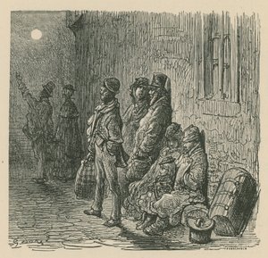 Una escena de la vida en Londres de Gustave Dore