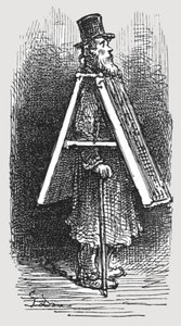 Cartel publicitario - Hombre de Gustave Dore