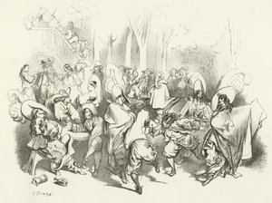 Después del decreto de Richelieu contra el duelo (grabado) de Gustave Dore