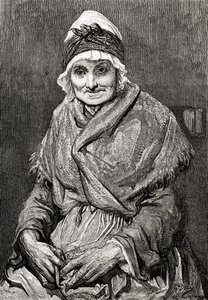 Según un dibujo realizado en 1880 por Gustave Dore de su enfermera Françoise. De Vida y recuerdos de Gustave Dore, publicado en 1885. de Gustave Dore