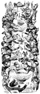 Un Punch internacional, dibujo para la revista Le Journal pour Rire, 1849