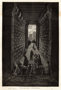 Una cisterna antigua, aún en uso, en Mérida. Grabado para ilustrar el viaje a España por Gustave Doré (1832-1883) ilustrador y el Barón Ch. Davillier redactor, en 1862, publicado en “Le tour du monde, nouveau journal des voyages”, bajo la dirección de Edou