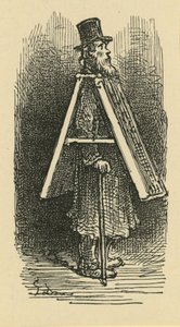 Una ilustración que representa a un hombre sándwich de Gustave Dore