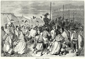 Llegada de los Picadores (grabado) de Gustave Dore