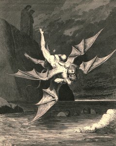 Pero el otro resultó ser un azor...y en el lago hirviente ambos cayeron de Gustave Dore