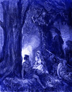 Chactas y Atala, grabado por Doré de Gustave Dore
