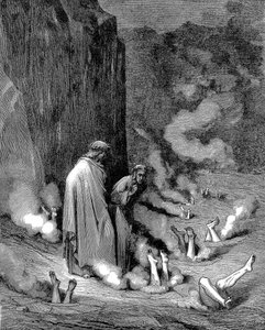 Dante y Virgilio en el infierno, 1863 de Gustave Dore