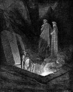 Dante y Virgilio mirando al infierno, 1863 de Gustave Dore