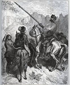 Don Quijote acepta la misión propuesta por Dorotea-Princesa de Micomicón - de "Don Quijote de la Mancha" de Miguel Cervantes de Gustave Dore