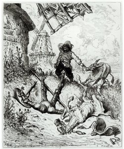 Don Quijote y los molinos de viento, de 