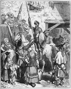 Don Quijote pensó que se beneficiaba de la hospitalidad de un señor, se negó a pagar al posadero - de 